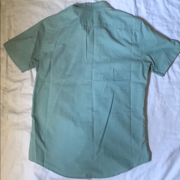 RVCA Button Up Shirt Small Light Green - Picture 2 of 4